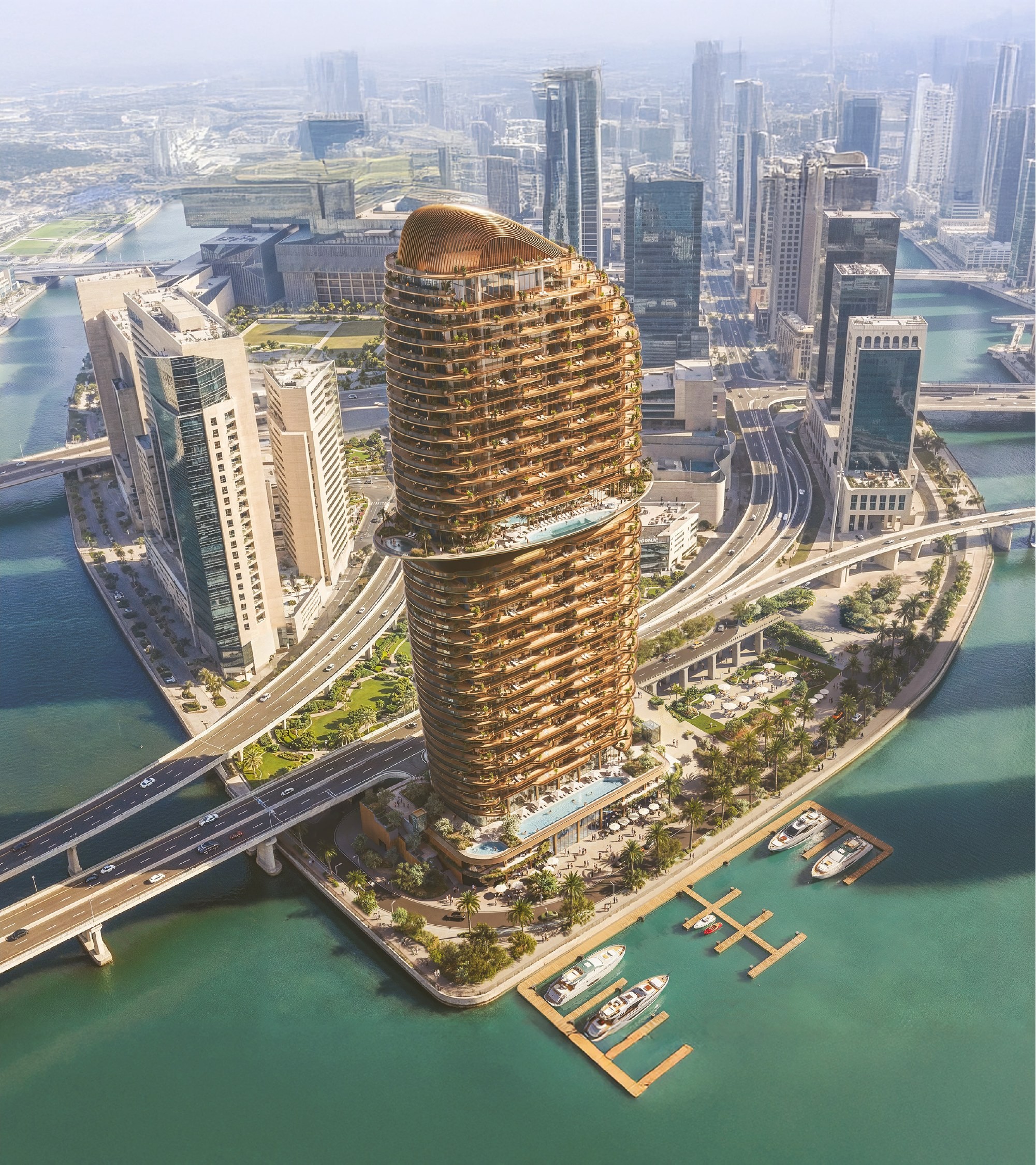 Jumeirah Residences Al Maryah Island aerial render